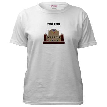 FPolk - A01 - 04 - Fort Polk with Text - Women's T-Shirt