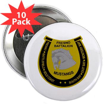 FRB - M01 - 01 - DUI - Fresno Recruiting Battalion "Mustangs" - 2.25" Button (10 pack) - Click Image to Close