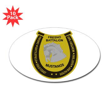 FRB - M01 - 01 - DUI - Fresno Recruiting Battalion "Mustangs" - Sticker (Oval 10 pk) - Click Image to Close