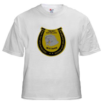 FRB - A01 - 04 - DUI - Fresno Recruiting Battalion "Mustangs" - White T-Shirt - Click Image to Close