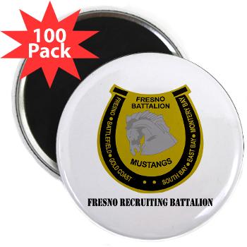 FRB - M01 - 01 - DUI - Fresno Recruiting Battalion "Mustangs" with Text - 2.25 Magnet (100 pack) - Click Image to Close