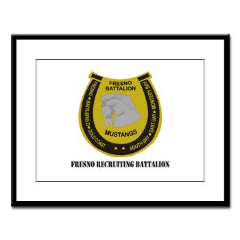FRB - M01 - 02 - DUI - Fresno Recruiting Battalion "Mustangs" with Text - Large Framed Print