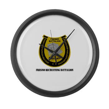 FRB - M01 - 03 - DUI - Fresno Recruiting Battalion "Mustangs" with Text - Large Wall Clock