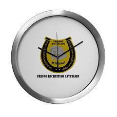 FRB - M01 - 03 - DUI - Fresno Recruiting Battalion "Mustangs" with Text - Modern Wall Clock
