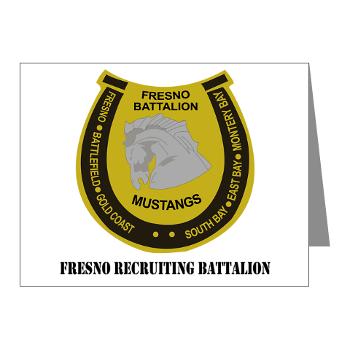 FRB - M01 - 02 - DUI - Fresno Recruiting Battalion "Mustangs" with Text - Note Cards (Pk of 20)
