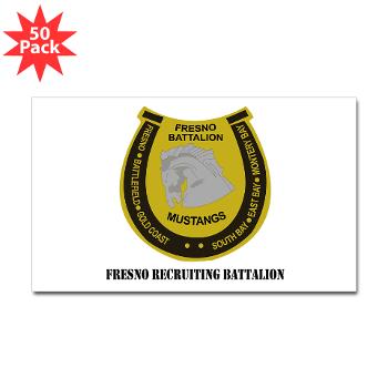 FRB - M01 - 01 - DUI - Fresno Recruiting Battalion "Mustangs" with Text - Sticker (Rectangle 50 pk)