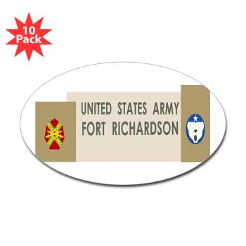 FRichardson - M01 - 01 - Fort Richardson - Sticker (Oval 10 pk)