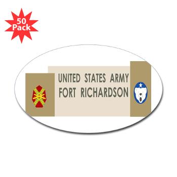 FRichardson - M01 - 01 - Fort Richardson - Sticker (Oval 50 pk)