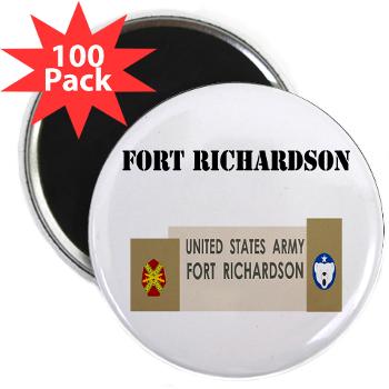 FRichardson - M01 - 01 - Fort Richardson with Text - 2.25" Magnet (100 pack)
