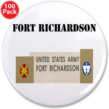 FRichardson - M01 - 01 - Fort Richardson with Text - 3.5" Button (100 pack)