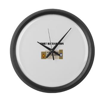 FRichardson - M01 - 03 - Fort Richardson with Text - Large Wall Clock