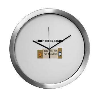 FRichardson - M01 - 03 - Fort Richardson with Text - Modern Wall Clock