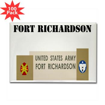FRichardson - M01 - 01 - Fort Richardson with Text - Rectangle Magnet (100 pack)