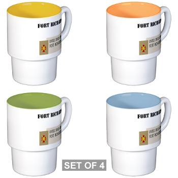 FRichardson - M01 - 03 - Fort Richardson with Text - Stackable Mug Set (4 mugs)