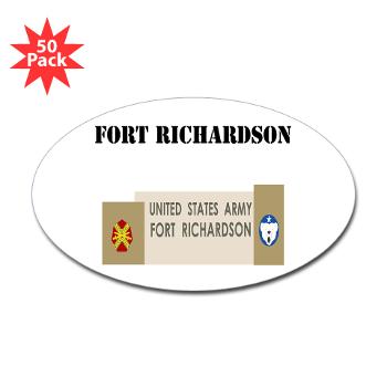 FRichardson - M01 - 01 - Fort Richardson with Text - Sticker (Oval 50 pk)