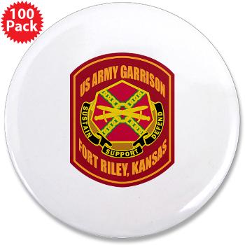 FRiley - M01 - 01 - Fort Riley - 3.5" Button (100 pack) - Click Image to Close