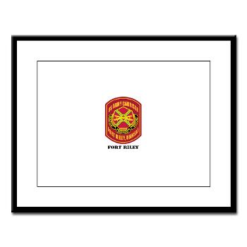 FRiley - M01 - 02 - Fort Riley with Text - Large Framed Print