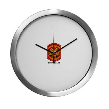 FRiley - M01 - 03 - Fort Riley with Text - Modern Wall Clock