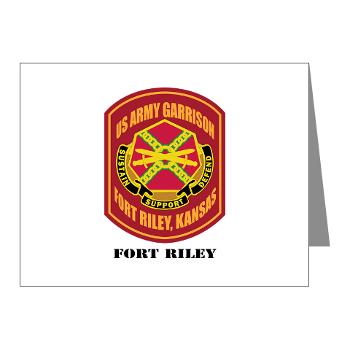FRiley - M01 - 02 - Fort Riley with Text - Note Cards (Pk of 20)