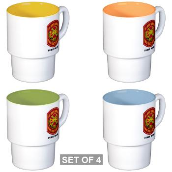 FRiley - M01 - 03 - Fort Riley with Text - Stackable Mug Set (4 mugs)