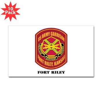 FRiley - M01 - 01 - Fort Riley with Text - Sticker (Rectangle 10 pk)