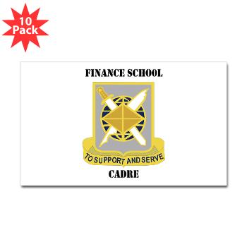 FSC - M01 - 01 - DUI - Finance School Cadre with Text Sticker (Rectangle 10 pk) - Click Image to Close