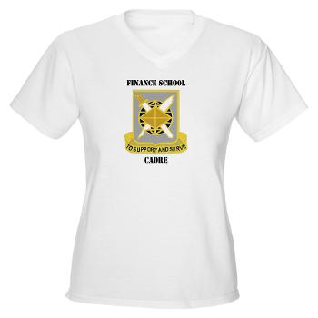 FSC - A01 - 04 - DUI - Finance School Cadre with Text Women's V-Neck T-Shirt