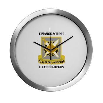FSH - M01 - 03 - DUI - Finance School Headquarters with Text - Modern Wall Clock - Click Image to Close