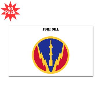 FSill - M01 - 01 - SSI - Fort Sill with Text - Sticker (Rectangle 50 pk)