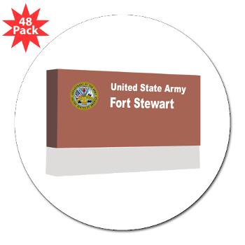 FStewart - M01 - 01 - Fort Stewart - 3"Lapel Sticker (48 pk)
