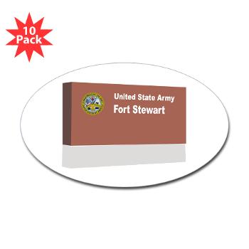 FStewart - M01 - 01 - Fort Stewart - Sticker (Oval 10 pk)