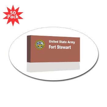 FStewart - M01 - 01 - Fort Stewart - Sticker (Oval 50 pk)