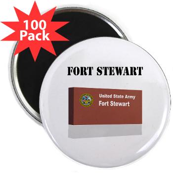 FStewart - M01 - 01 - Fort Stewart with Text - 2.25" Magnet (100 pack)