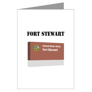 FStewart - M01 - 02 - Fort Stewart with Text - Greeting Cards (Pk of 10)