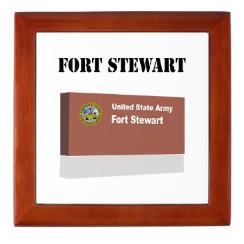 FStewart - M01 - 03 - Fort Stewart with Text - Keepsake Box