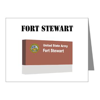 FStewart - M01 - 02 - Fort Stewart with Text - Note Cards (Pk of 20)