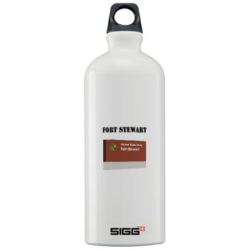 FStewart - M01 - 03 - Fort Stewart with Text - Sigg Water Bottle 1.0L