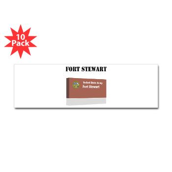 FStewart - M01 - 01 - Fort Stewart with Text - Sticker (Bumper 10 pk)