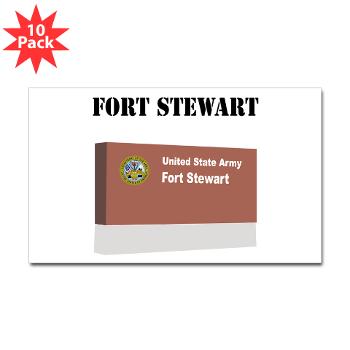 FStewart - M01 - 01 - Fort Stewart with Text - Sticker (Rectangle 10 pk)
