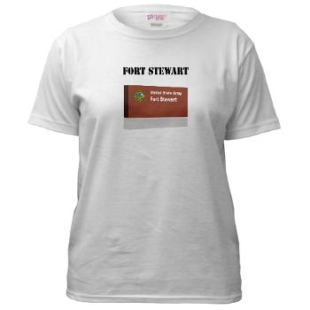 FStewart - A01 - 04 - Fort Stewart with Text - Women's T-Shirt