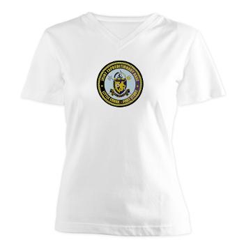 FStory - A01 - 04 - Fort Story - Women's V-Neck T-Shirt