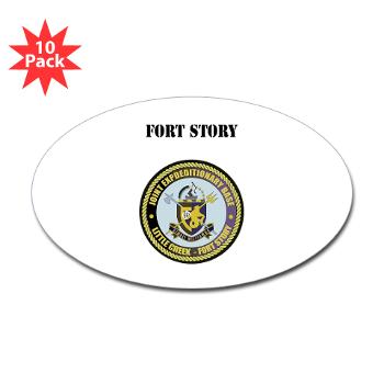 FStory - M01 - 01 - Fort Story with Text - Sticker (Oval 10 pk)