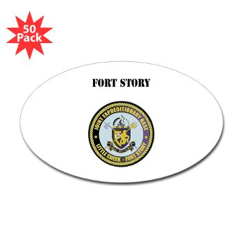 FStory - M01 - 01 - Fort Story with Text - Sticker (Oval 50 pk)