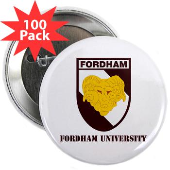 FU - M01 - 01 - SSI - ROTC - Fordham University with Text - 2.25" Button (100 pack)