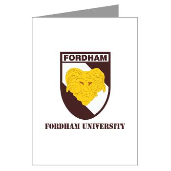 FU - M01 - 02 - SSI - ROTC - Fordham University with Text - Greeting Cards (Pk of 20)