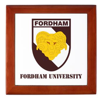 FU - M01 - 03 - SSI - ROTC - Fordham University with Text - Keepsake Box