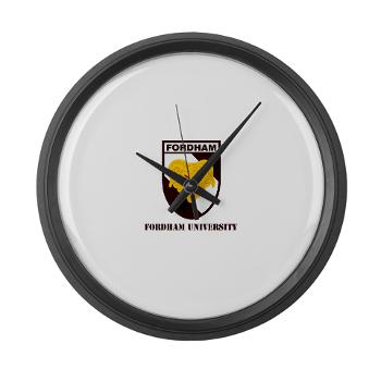 FU - M01 - 03 - SSI - ROTC - Fordham University with Text - Large Wall Clock - Click Image to Close
