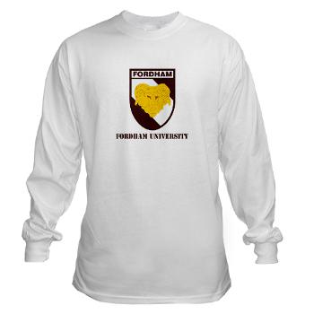 FU - A01 - 03 - SSI - ROTC - Fordham University with Text - Long Sleeve T-Shirt - Click Image to Close