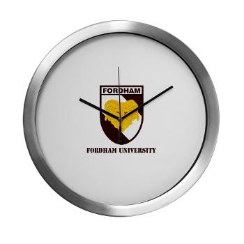 FU - M01 - 03 - SSI - ROTC - Fordham University with Text - Modern Wall Clock