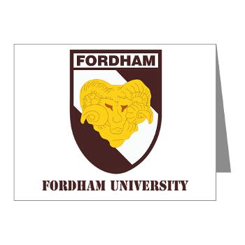 FU - M01 - 02 - SSI - ROTC - Fordham University with Text - Note Cards (Pk of 20) - Click Image to Close